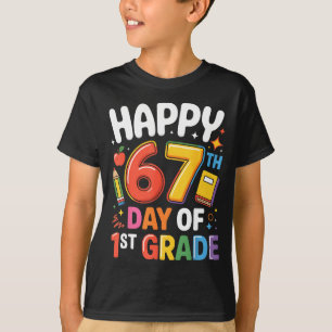 Happy 67 Day Of 1st Grade I Survived 67 Days Of Sc T-Shirt