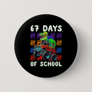 Happy 67 Days Of School 67th Day Smarter Six Seven 6 Cm Round Badge