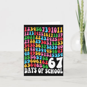 Happy 67 Days Of School 67th Day Smarter Six Seven Card