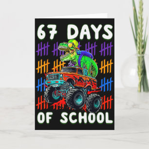 Happy 67 Days Of School 67th Day Smarter Six Seven Card