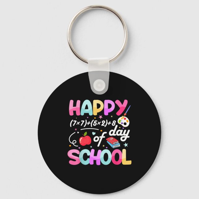 Happy 67 Days Of School 67th Day Smarter Six Seven Key Ring (Front)
