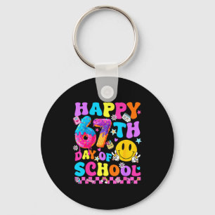 Happy 67 Days Of School 67th Day Smarter Six Seven Key Ring