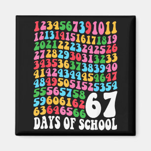 Happy 67 Days Of School 67th Day Smarter Six Seven Magnet