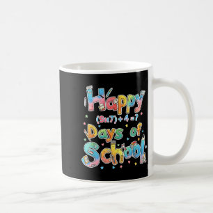 Happy 67 Days Of School Math Equation Teacher Six  Coffee Mug