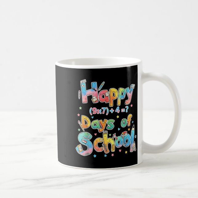 Happy 67 Days Of School Math Equation Teacher Six  Coffee Mug (Right)