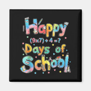 Happy 67 Days Of School Math Equation Teacher Six Magnet