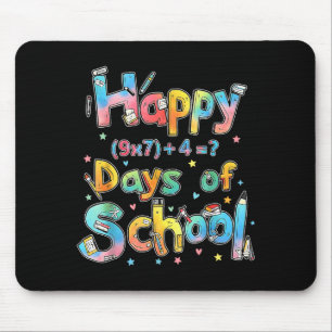 Happy 67 Days Of School Math Equation Teacher Six Mouse Pad