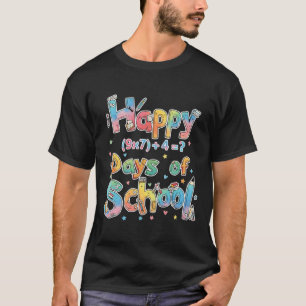 Happy 67 Days Of School Math Equation Teacher Six T-Shirt