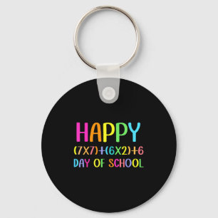 Happy 67 Days Of School Math Teacher Students Six Key Ring