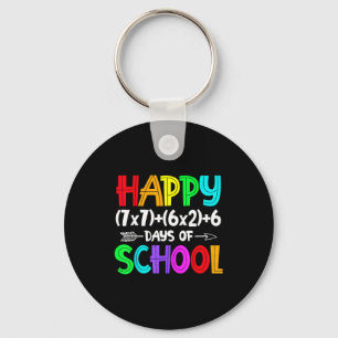 Happy 67 Days Of School Math Teacher Students Six Key Ring