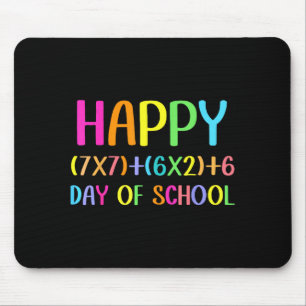 Happy 67 Days Of School Math Teacher Students Six Mouse Pad
