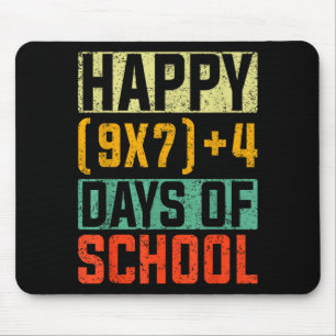Happy 67 Days Of School Math Teacher Students Six  Mouse Pad