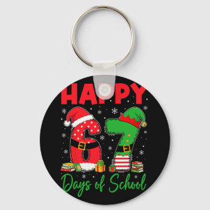 Happy 67 Days Of School Six Seven 67 Christmas San Key Ring