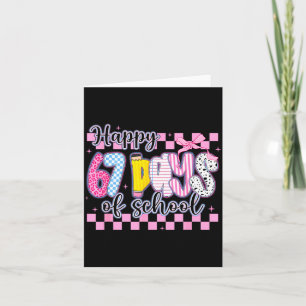 Happy 67 Days Of School Six Seven Meme Boy Girl Te Card