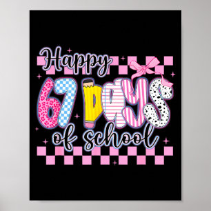 Happy 67 Days Of School Six Seven Meme Boy Girl Te Poster