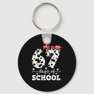 Happy 67 Days School Cute Dog 67 Days Smarter Stud Key Ring