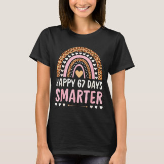 Happy 67 Days Smarter 67th Day Of School Rainbow G T-Shirt
