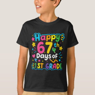 Happy 67th Day Of 1st Grade School Meme 67 Kids Te T-Shirt