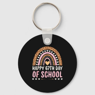 Happy 67th Day Of School 67 Days Rainbow Teachers  Key Ring