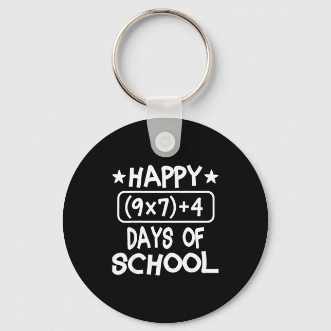 Happy 67th Day Of School Six Seven Kids  Key Ring (Front)