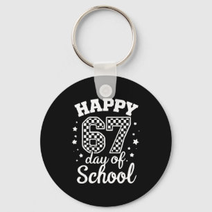 Happy 67th Day Of School Students Teacher Kids 100 Key Ring