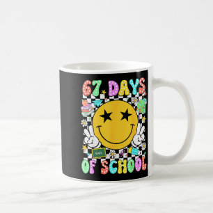 Happy 67th Day Of School Vibes Smile Face 67 Days  Coffee Mug