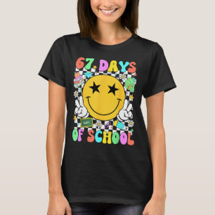 Happy 67th Day Of School Vibes Smile Face 67 Days  T-Shirt
