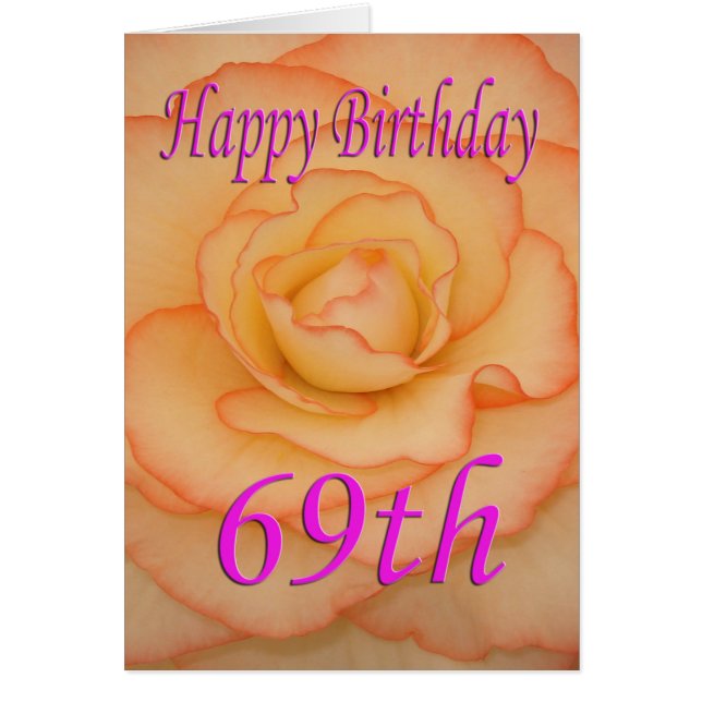 Happy 69th Birthday Flower (Front)