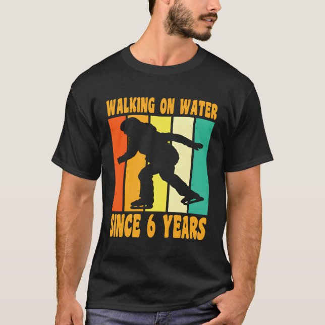 Happy 6 6 Ice Skating 6Th T-Shirt (Front)