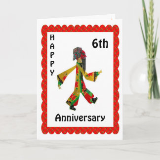 Happy 6th Anniversary Card