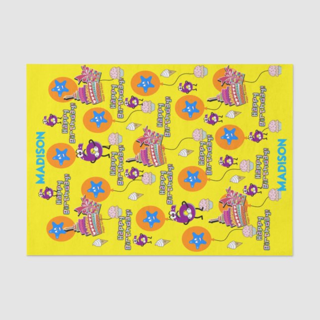 Happy 6th Birthday Tissue Paper #6 (Front)