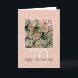 Happy 70th Anniversary roses Card<br><div class="desc">Happy Anniversary rose card. Surprise them on their special day with a special card. Browse therosegarden store to find more Happy Anniversary cards with roses, cards are available for many different anniversary years and as a general anniversary card. Inside text suggestion: To a special couple, wishing you lots of happiness...</div>