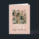 Happy 70th Anniversary roses Card<br><div class="desc">Happy Anniversary rose card. Surprise them on their special day with a special card. Browse therosegarden store to find more Happy Anniversary cards with roses, cards are available for many different anniversary years and as a general anniversary card. Inside text suggestion: To a special couple, wishing you lots of happiness...</div>