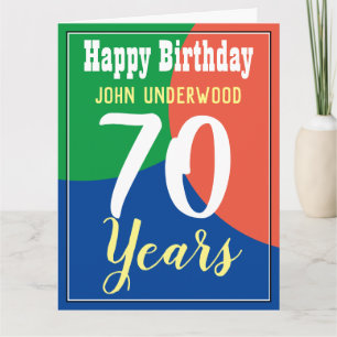 Happy 70th Birthday Card