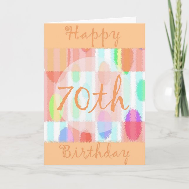 Happy 70th Birthday Card (Front)