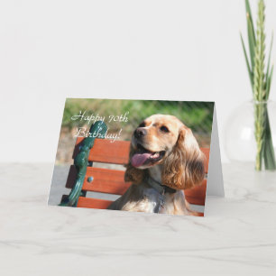 Happy 70th Birthday Cocker Spaniel Greeting Card
