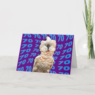 Happy 70th birthday featuring Moluccan Cockatoo Card
