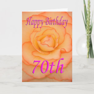 Happy 70th Birthday Flower Card