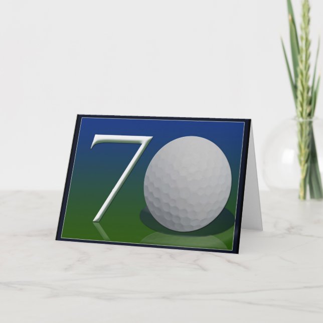 Happy 70th Birthday for golf nut Card (Front)