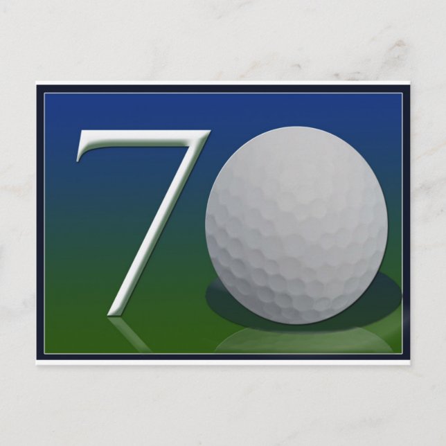 Happy 70th Birthday for golf nut Postcard (Front)