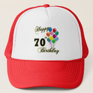 Happy 70th Birthday Gifts and Birthday Apparel Trucker Hat