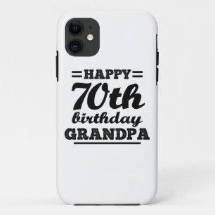 happy 70th birthday grandpa Case-Mate iPhone case