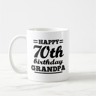 happy 70th birthday grandpa coffee mug