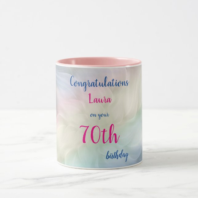 Happy 70th Birthday Mug (Center)