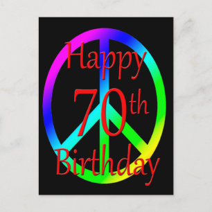 Happy 70th Birthday postcard