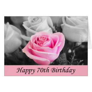 A Happy 70th Birthday Rose Cards & Invitations | Zazzle.co.nz