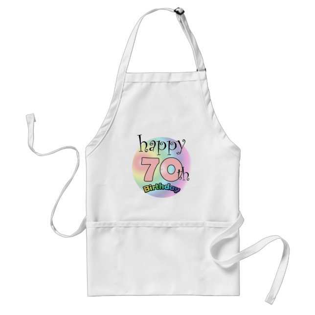 Happy 70th Birthday (roze) Standard Apron (Front)