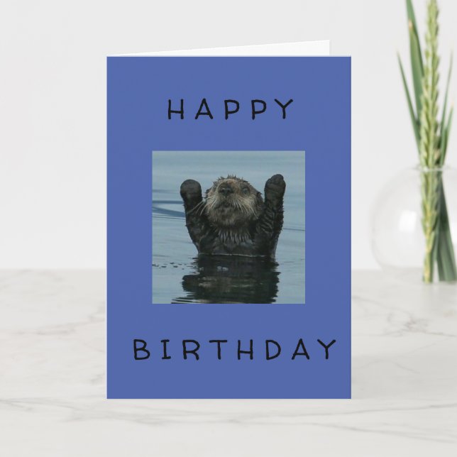 ***HAPPY 70th BIRTHDAY*** SAYS COOL OTTER Card (Front)