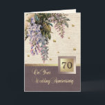Happy 70th Wedding Anniversary Greeting Cards<br><div class="desc">Customizable 70th Wedding Anniversary Greeting Cards with romantic flower painting. Matching  cards,  postage stamps and other products available in the  Wedding Anniversary / Congratulations Category of our store.</div>
