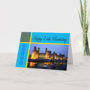 Happy 74th Birthday Caernarfon Castle Card